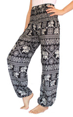 BLACK ELEPHANT HAREM Pants Petite to Plus Size Boho Pants Festival & Yoga  Wear Bohemian Trousers Hippie Drawstring Waist 