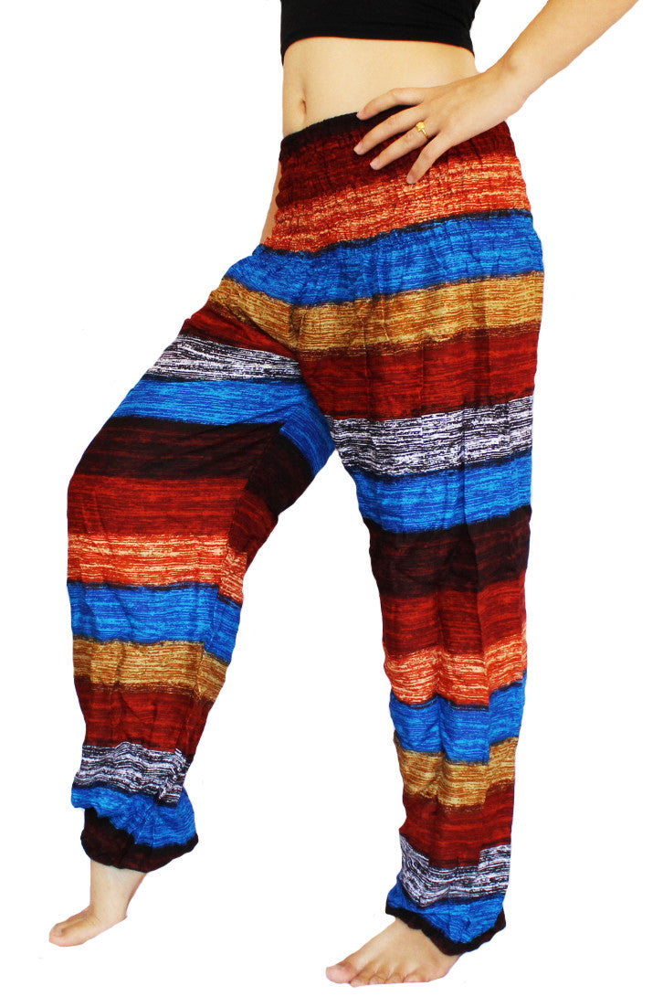 Patchwork Striped Trousers Hippie Pants - Festival Fair Trade Ethical | eBay